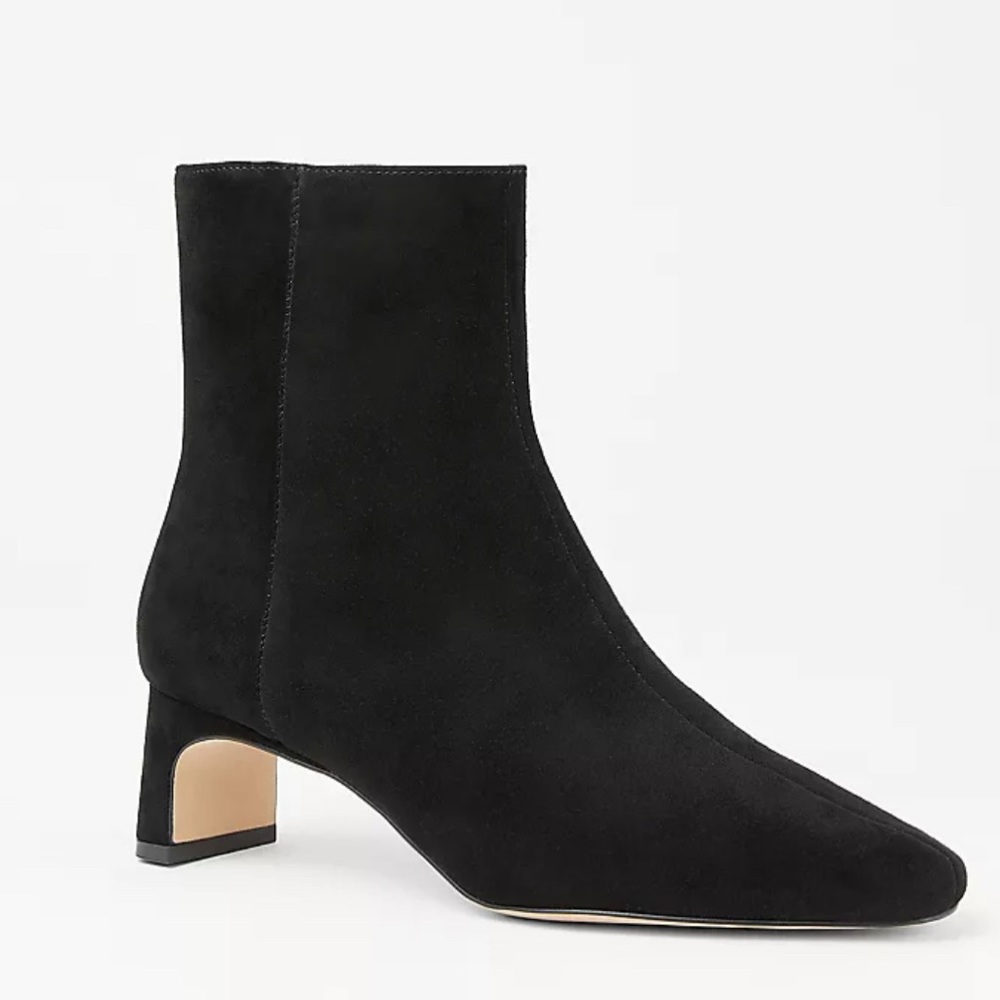 Ann Taylor Blade Heel Suede Booties